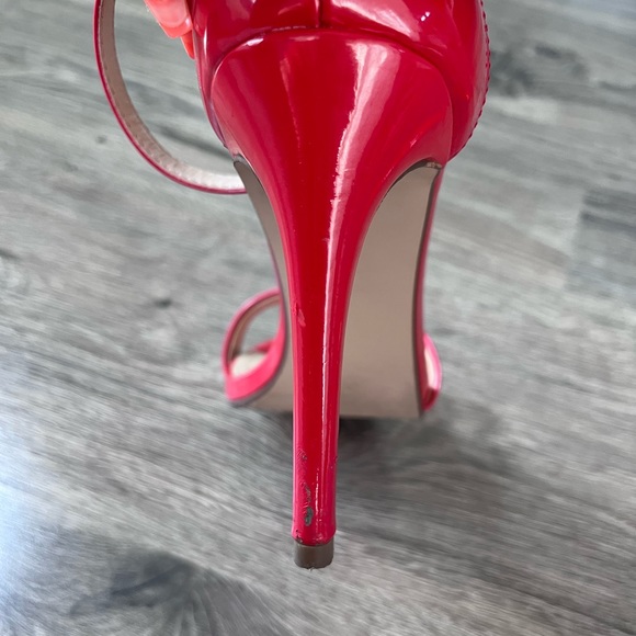 Red Open-toe Heels - Picture 3 of 4